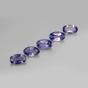 1.04 ct Blue Iolite Gemstone, Iolite Gem in Oval Facet Shape for Sale.