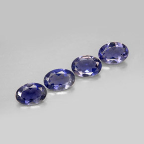 2.15 ct Blue Iolite Stone, Natural Iolite in Oval Facet Shape for Sale
