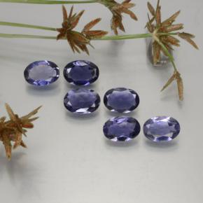 2.89 ct Blue Iolite Gemstone, Iolite Gem in Oval Facet Shape for Sale.