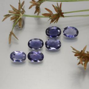 2.89 ct Blue Iolite Stone, Natural Iolite in Oval Facet Shape for Sale