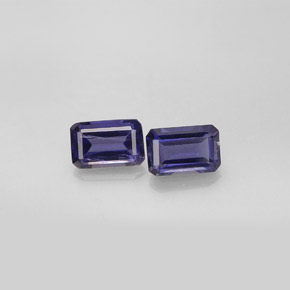 0.98 ct Blue Iolite Gemstone, Iolite Gem in Octagon Facet Shape for Sale.
