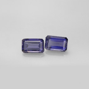 0.98 ct Blue Iolite Stone, Natural Iolite in Octagon Facet Shape for Sale