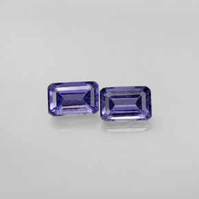 1.10 ct Blue Iolite Gemstone, Iolite Gem in Octagon Facet Shape for Sale.