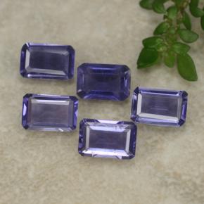 2.06 ctw Violet Iolite Stones, Natural Iolite in Octagon Step Cut Shape for Sale