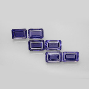 3.31 ct Blue Iolite Stone, Natural Iolite in Octagon Facet Shape for Sale