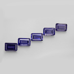 2.42 ct Blue Iolite Gemstone, Iolite Gem in Octagon Facet Shape for Sale.