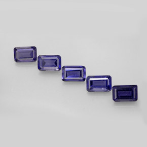 2.42 ct Blue Iolite Stone, Natural Iolite in Octagon Facet Shape for Sale