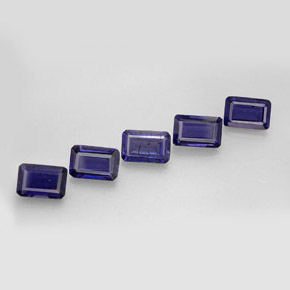 2.45 ct Blue Iolite Stone, Natural Iolite in Octagon Facet Shape for Sale