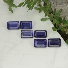 3.11 ctw Blue Iolite Stones, Natural Iolite in Octagon Step Cut Shape for Sale