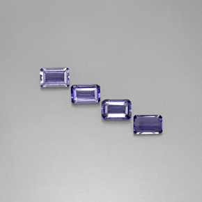 1.72 ct Blue Iolite Stone, Natural Iolite in Octagon Facet Shape for Sale