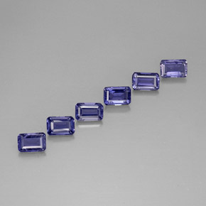 3.08 ctw Blue Iolite Stones, Natural Iolite in Octagon Facet Shape for Sale