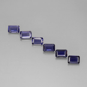 2.88 ct Blue Iolite Stone, Natural Iolite in Octagon Facet Shape for Sale