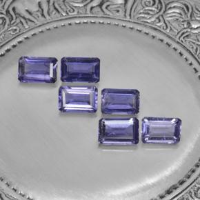 3.04 ctw Violet Iolite Stones, Natural Iolite in Octagon Step Cut Shape for Sale