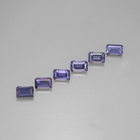 3.16 ctw Blue Iolite Stones, Natural Iolite in Octagon Facet Shape for Sale