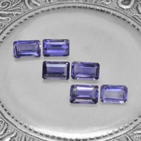 2.88 ctw Violet Iolite Stones, Natural Iolite in Octagon Step Cut Shape for Sale