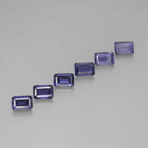 3.33 ctw Blue Iolite Stones, Natural Iolite in Octagon Facet Shape for Sale