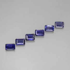 3.04 ct Blue Iolite Gemstone, Iolite Gem in Octagon Facet Shape for Sale.