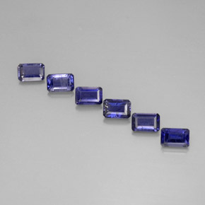 3.04 ct Blue Iolite Stone, Natural Iolite in Octagon Facet Shape for Sale