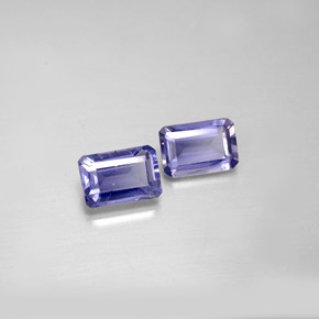 0.98 ct Blue Iolite Stone, Natural Iolite in Octagon Facet Shape for Sale