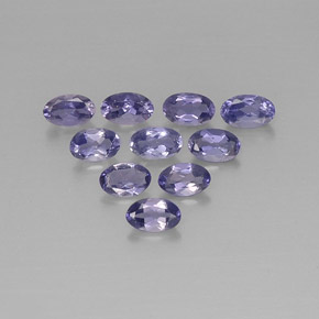2.00 ct Blue Iolite Stone, Natural Iolite in Oval Facet Shape for Sale