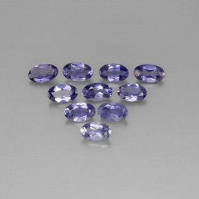 1.99 ct Blue Iolite Gemstone, Iolite Gem in Oval Facet Shape for Sale.