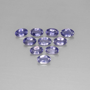 1.85 ct Blue Iolite Gemstone, Iolite Gem in Oval Facet Shape for Sale.