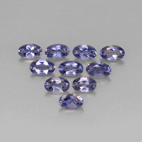 1.87 ct Blue Iolite Stone, Natural Iolite in Oval Facet Shape for Sale