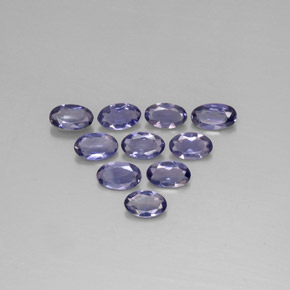1.63 ct Blue Iolite Gemstone, Iolite Gem in Oval Facet Shape for Sale.