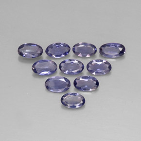 1.63 ct Blue Iolite Stone, Natural Iolite in Oval Facet Shape for Sale