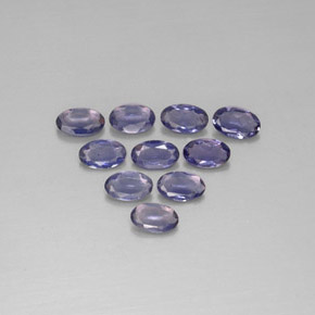 1.55 ct Blue Iolite Gemstone, Iolite Gem in Oval Facet Shape for Sale.