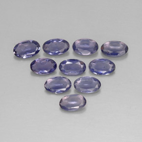 1.55 ct Blue Iolite Stone, Natural Iolite in Oval Facet Shape for Sale
