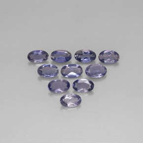 1.86 ct Blue Iolite Gemstone, Iolite Gem in Oval Facet Shape for Sale.