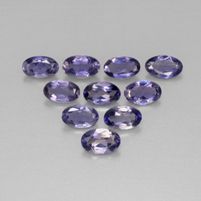 1.79 ct Blue Iolite Stone, Natural Iolite in Oval Facet Shape for Sale