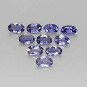 1.92 ct Blue Iolite Stone, Natural Iolite in Oval Facet Shape for Sale