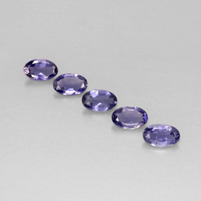 0.84 ct Blue Iolite Gemstone, Iolite Gem in Oval Facet Shape for Sale.