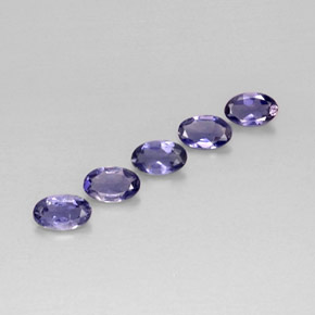 0.84 ct Blue Iolite Stone, Natural Iolite in Oval Facet Shape for Sale
