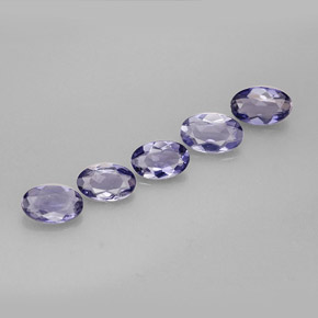 0.70 ct Blue Iolite Gemstone, Iolite Gem in Oval Facet Shape for Sale.