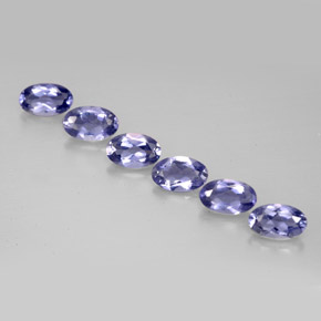 1.26 ct Blue Iolite Gemstone, Iolite Gem in Oval Facet Shape for Sale.