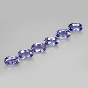 1.26 ct Blue Iolite Stone, Natural Iolite in Oval Facet Shape for Sale