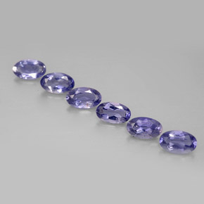 1.09 ct Blue Iolite Gemstone, Iolite Gem in Oval Facet Shape for Sale.