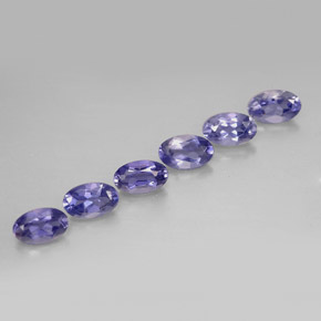 1.33 ct Blue Iolite Stone, Natural Iolite in Oval Facet Shape for Sale