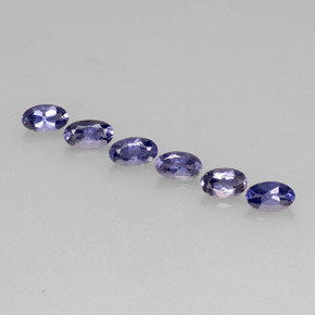1.41 ct Blue Iolite Gemstone, Iolite Gem in Oval Facet Shape for Sale.