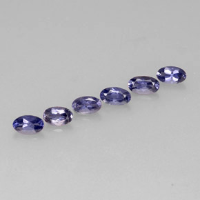 1.41 ct Blue Iolite Stone, Natural Iolite in Oval Facet Shape for Sale