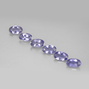 1.08 ct Blue Iolite Stone, Natural Iolite in Oval Facet Shape for Sale