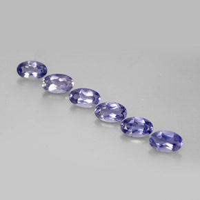 1.21 ct Blue Iolite Stone, Natural Iolite in Oval Facet Shape for Sale