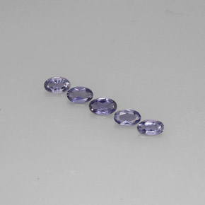 0.88 ct Blue Iolite Gemstone, Iolite Gem in Oval Facet Shape for Sale.