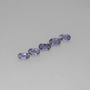 0.88 ct Blue Iolite Stone, Natural Iolite in Oval Facet Shape for Sale