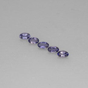 0.91 ct Blue Iolite Gemstone, Iolite Gem in Oval Facet Shape for Sale.