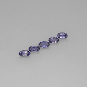 0.91 ct Blue Iolite Stone, Natural Iolite in Oval Facet Shape for Sale