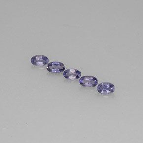 1.02 ct Blue Iolite Gemstone, Iolite Gem in Oval Facet Shape for Sale.